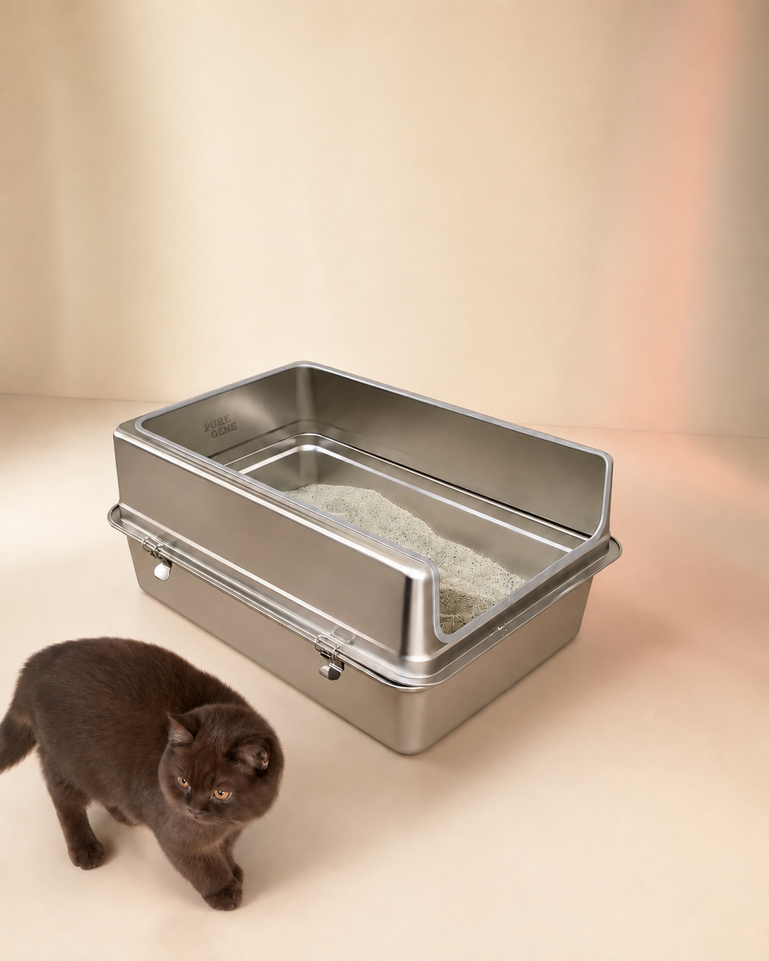 Stainless steel litter box