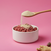 Firefly_GeminiFlash_add raw mined meat inside the. bowl,. and keep the spoon sprinkling powder. 258461